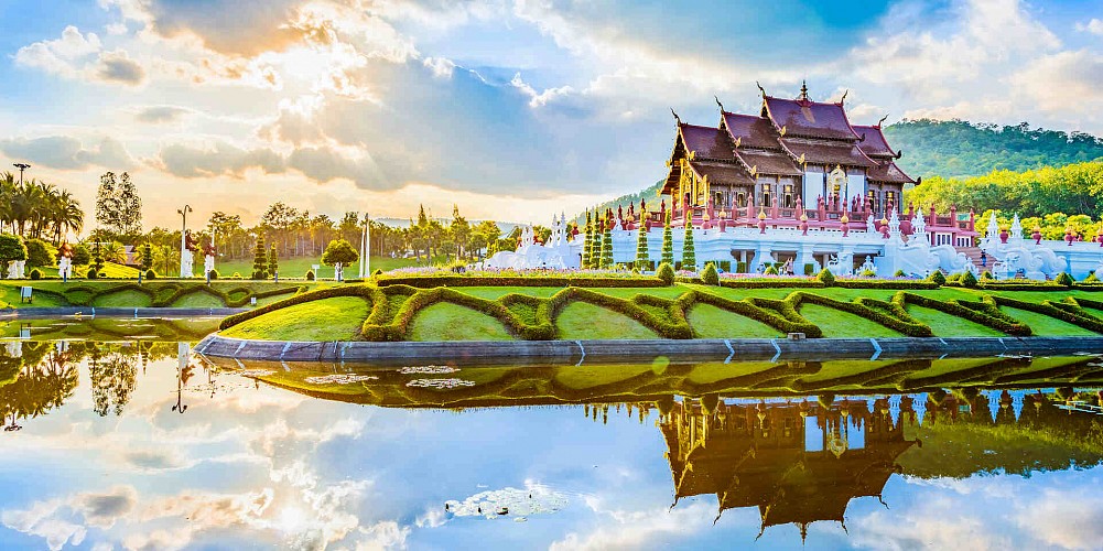 Royal Park Rajapruek Chiang Mai Garden in Thailand.