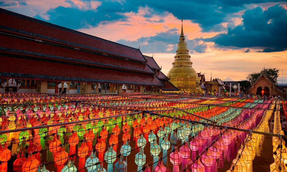 A lantern festival in Northern Thailand