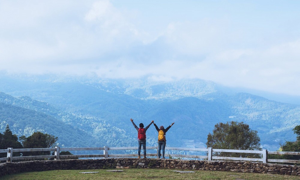 A couple enjoys the sights on a honeymoon in Chiang Mai